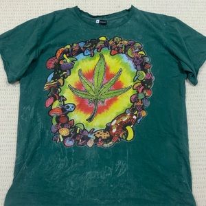 Faded Graphic Tee (weed and shrooms)
